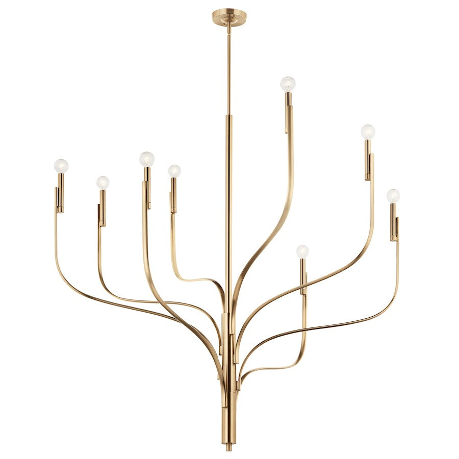 Kichler Livadia 48in 8-Light Chandelier | Champagne Bronze Steel | Dining Room & Foyer | 47.75 in H | Model 52675CPZ