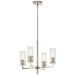 Kichler Velestino 4Lt Round 19.25" Chandelier 1 Tier SM, Nickel Fluted - 52678PN