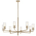 Kichler Velestino 8Lt Round 23.25" Chandelier 1 Tier LG, Bronze Flute - 52680CPZ