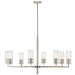 Kichler Velestino 8Lt Round 23.25" Chandelier 1 Tier LG, Nickel Fluted - 52680PN