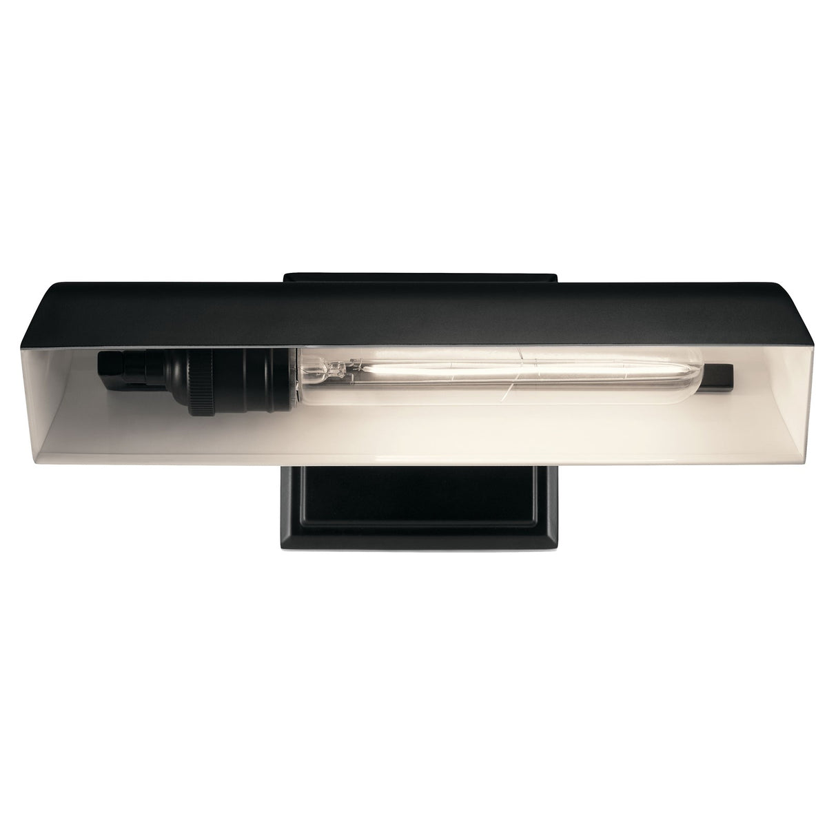 Kichler Carston 12in 1-Light Wall Sconce | Traditional Black Steel with Adjustable Shade | Bedroom & Hallway Accent | Model 52684BK