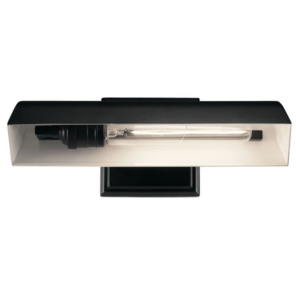 Kichler Carston 12in 1-Light Wall Sconce | Traditional Black Steel with Adjustable Shade | Bedroom & Hallway Accent | Model 52684BK