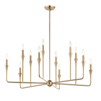 Kichler Alvaro 20in 12-Light Chandelier | Champagne Bronze Steel | Dining Room & Living Room | H 20 in | Model 52692CPZ