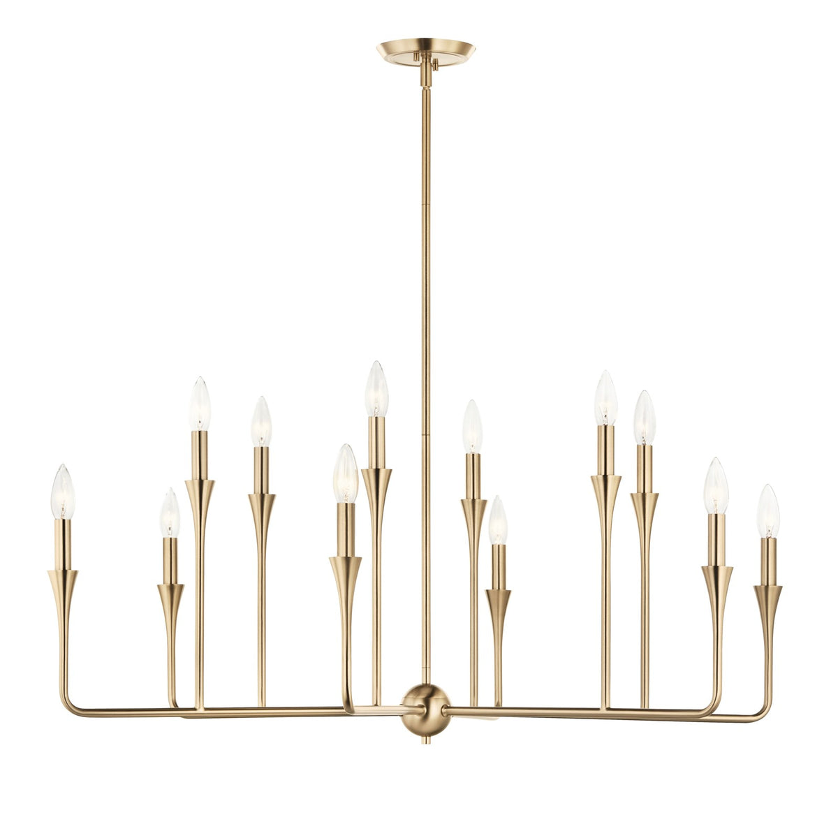 Kichler Alvaro 20in 12-Light Chandelier | Champagne Bronze Steel | Dining Room & Living Room | H 20 in | Model 52692CPZ