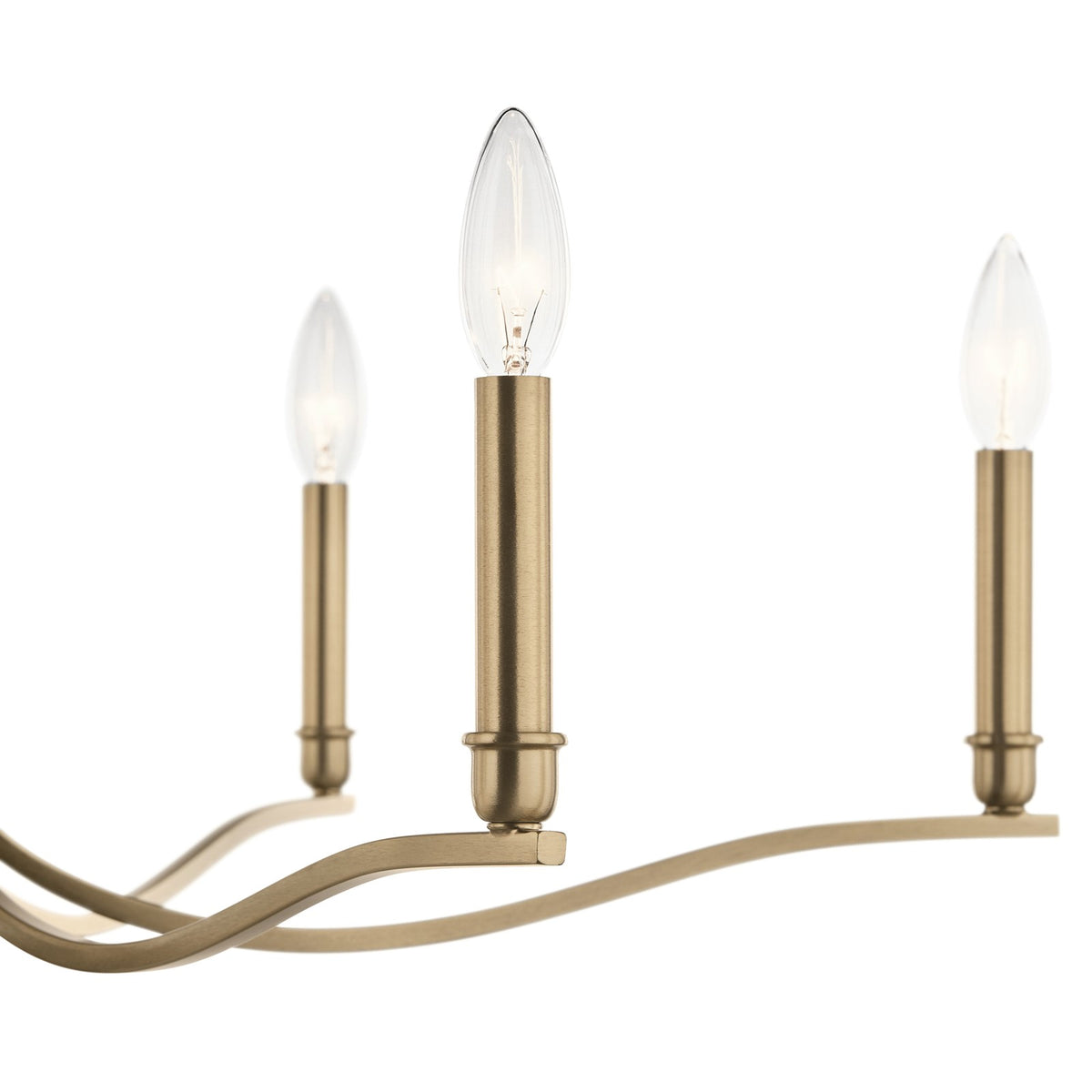 Kichler Malene 18in 6-Light Chandelier | Champagne Bronze Steel | Dining Room & Living Room | H 17.75 in | Model 52695CPZ