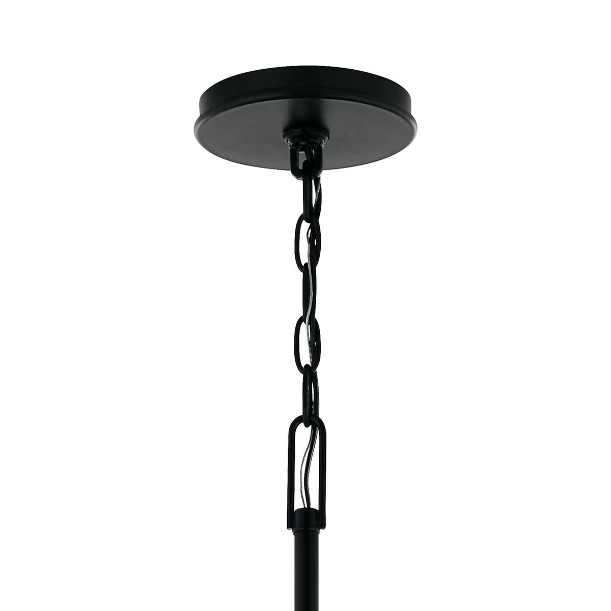 Kichler Malene 43in 8-Light Chandelier | Tiered Black Steel | Foyer & Dining Room | 43.5 in H | Model 52699BK