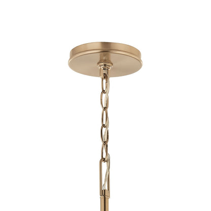 Kichler Malene 43in 8-Light Chandelier | Tiered Champagne Bronze Steel with Sweeping Arms | Foyer & Dining Room | 43.5 in H x 5.5 in | Model 52699CPZ