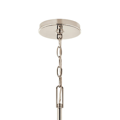 8 Light Chandelier Foyer, Polished Nickel