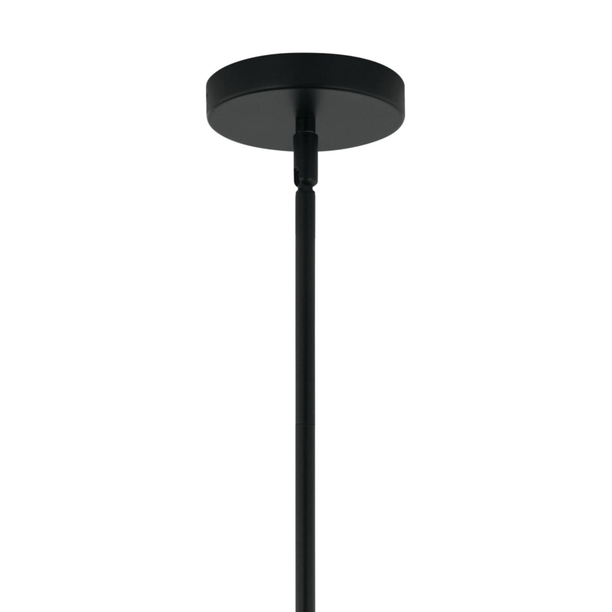 Kichler Silvarious 9in 3-Light Convertible Pendant/Semi-Flush | Playful Black Steel with Clear Crackle Glass | Dining Room & Living | Model 52700BK