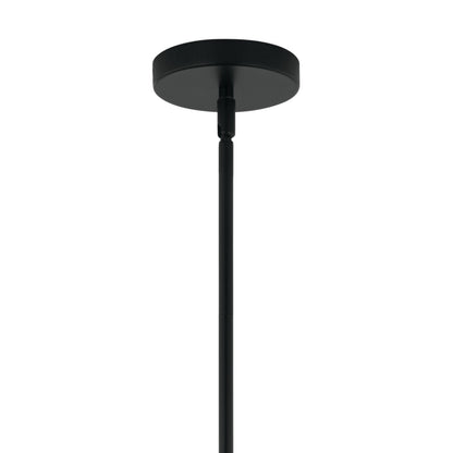Kichler Silvarious 9in 3-Light Convertible Pendant/Semi-Flush | Playful Black Steel with Clear Crackle Glass | Dining Room & Living | Model 52700BK