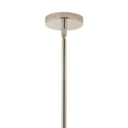 Kichler Silvarious 48in 12-Light Linear Chandelier | Modern Polished Nickel and Clear Crackle Glass | Dining Room & Kitchen Island | Model 52703PN