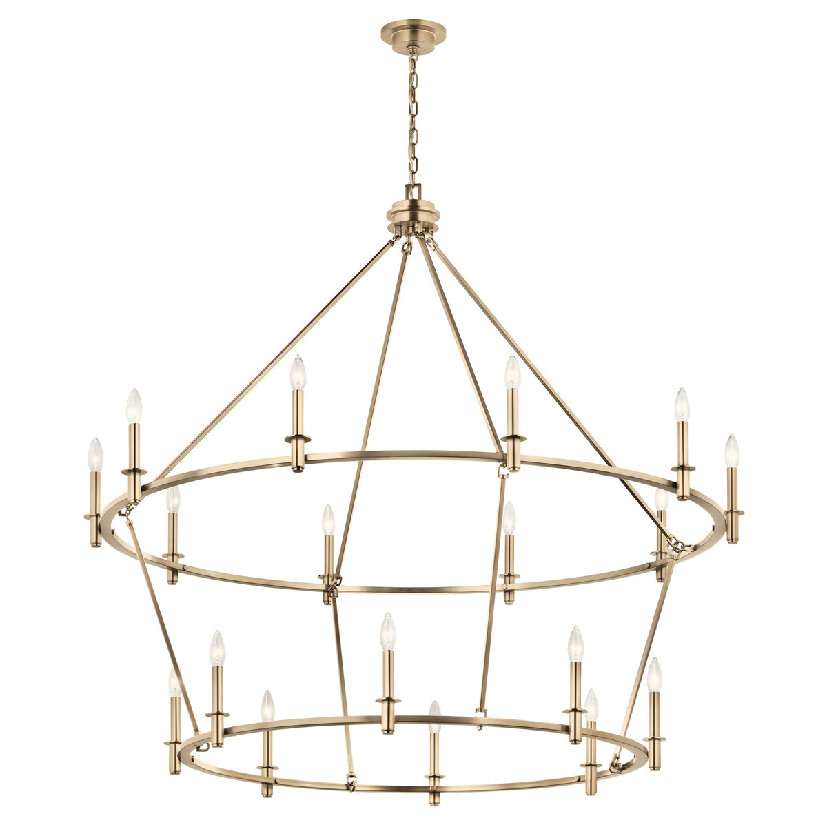 Kichler Carrick 49in 18-Light Chandelier | Champagne Bronze Steel | Dining Room & Foyer | 49.75 in H | Model 52708CPZ