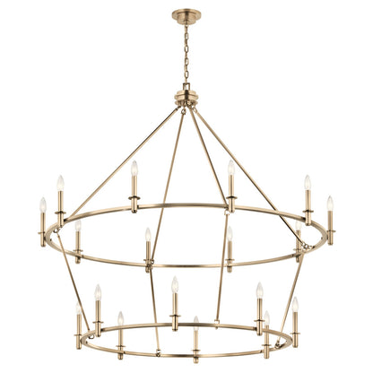 Kichler Carrick 49in 18-Light Chandelier | Champagne Bronze Steel | Dining Room & Foyer | 49.75 in H | Model 52708CPZ