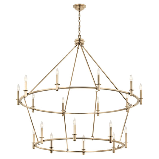 Kichler Carrick 49in 18-Light Chandelier | Champagne Bronze Steel | Dining Room & Foyer | 49.75 in H | Model 52708CPZ