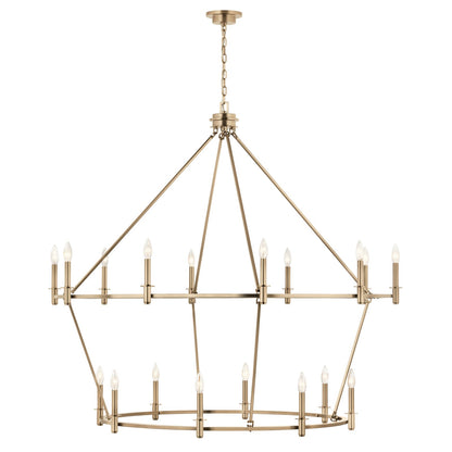 Kichler Carrick 49in 18-Light Chandelier | Champagne Bronze Steel | Dining Room & Foyer | 49.75 in H | Model 52708CPZ