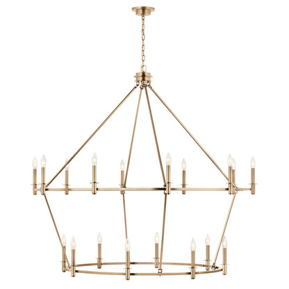 Kichler Carrick 49in 18-Light Chandelier | Champagne Bronze Steel | Dining Room & Foyer | 49.75 in H | Model 52708CPZ