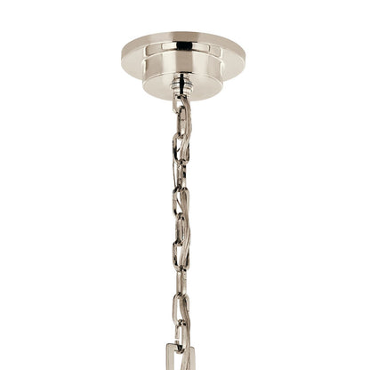 Kichler Carrick 50in 18-Light 2-Tier Chandelier | Polished Nickel | Dining Room & Foyer | 50 in H | Model 52708PN
