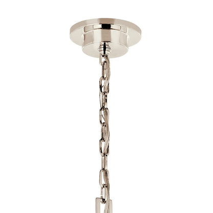 Kichler Carrick 50in 18-Light 2-Tier Chandelier | Polished Nickel | Dining Room & Foyer | 50 in H | Model 52708PN
