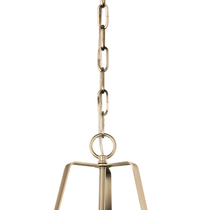 Kichler Etcher 17in 1-Light Pendant | Black Steel and Clear Satin Etched Glass | Kitchen Island | H 17 in | Model 52710BK