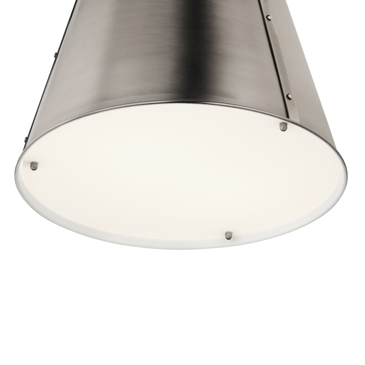 Kichler Etcher 22in 2-Light Cone Pendant | Classic Pewter and Clear Satin Etched Glass | Kitchen Island & Dining Room | 22 in H | Model 52711CLP