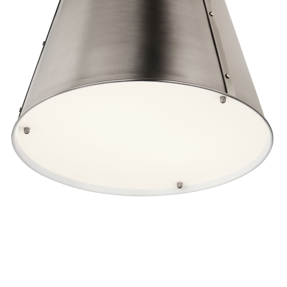 Kichler Etcher 22in 2-Light Cone Pendant | Classic Pewter and Clear Satin Etched Glass | Kitchen Island & Dining Room | 22 in H | Model 52711CLP