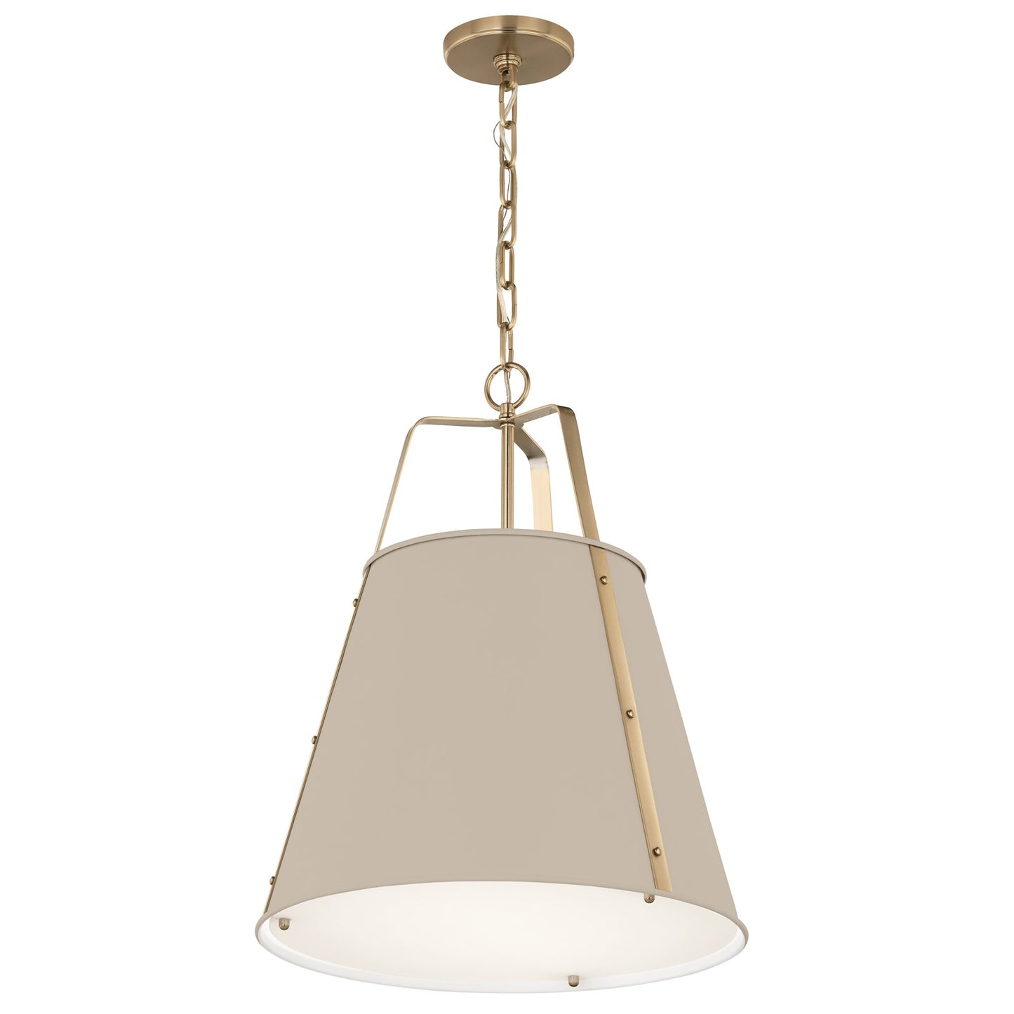 Kichler Etcher 22.5in 2-Light Pendant | Traditional Greige Steel and Clear Satin Etched Glass | Kitchen Island & Dining Room | 22.5 x 17 in | Model 52711GRG