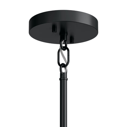 Kichler Madden 4-Light Chandelier | Modern Black Steel | Living Room & Dining Room | 16.75in H, Dimmable | Model 52716BK