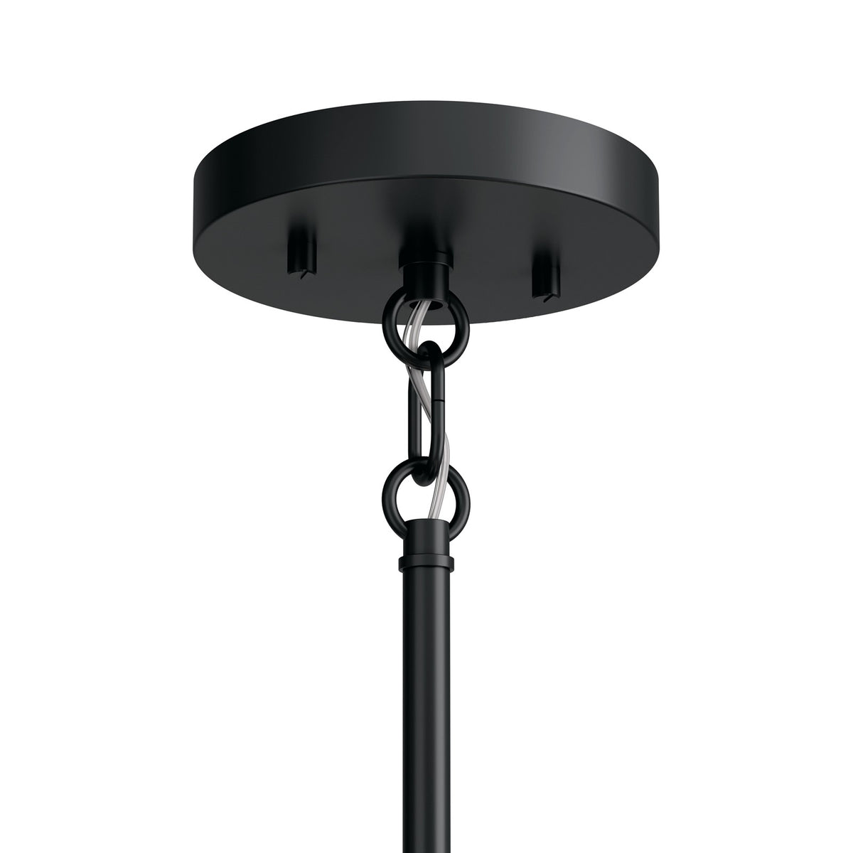 Kichler Madden 18in 6-Light Chandelier | Soft Modern Black Steel | Dining Room & Living Room | 18 in H | Model 52719BK