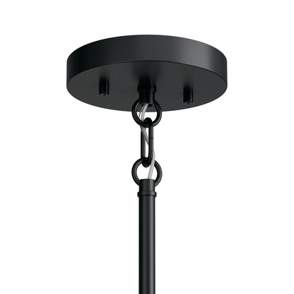 Kichler Madden 18in 6-Light Chandelier | Soft Modern Black Steel | Dining Room & Living Room | 18 in H | Model 52719BK