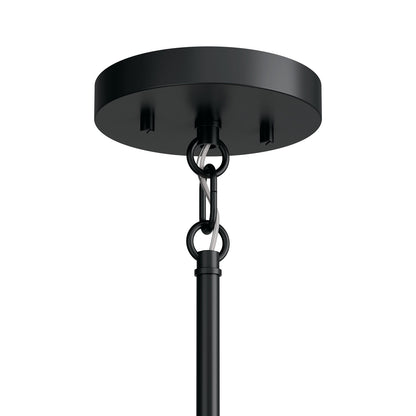 Kichler Madden 25in 9-Light 2-Tier Chandelier | Soft Modern Black Steel | Dining Room & Living Room | H 25 in | Model 52720BK