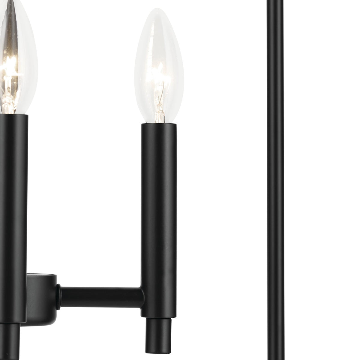 Kichler Madden 16in 4-Light Pendant | Industrial Black Steel | Kitchen Island & Dining Room | 16 x 16 x 25 in | Model 52722BK
