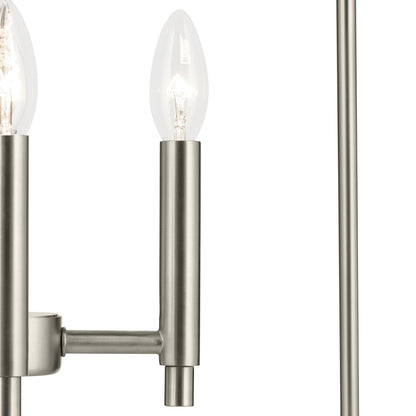 Kichler Madden 4-Light Foyer Pendant | Brushed Nickel Steel | Entryway & Dining Room | 16in W x 25in H, Dimmable | Model 52722NI
