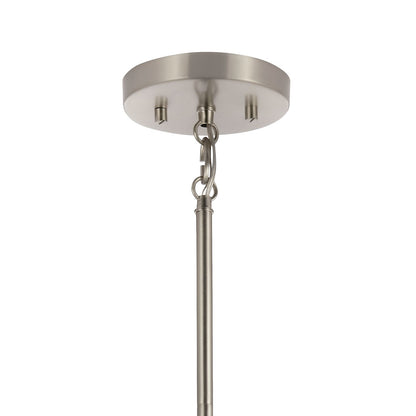 Kichler Madden 15in 1-Light Mini Pendant | Modern Brushed Nickel and Clear Glass | Kitchen Island & Dining Room | 15 in H | Model 52725NI