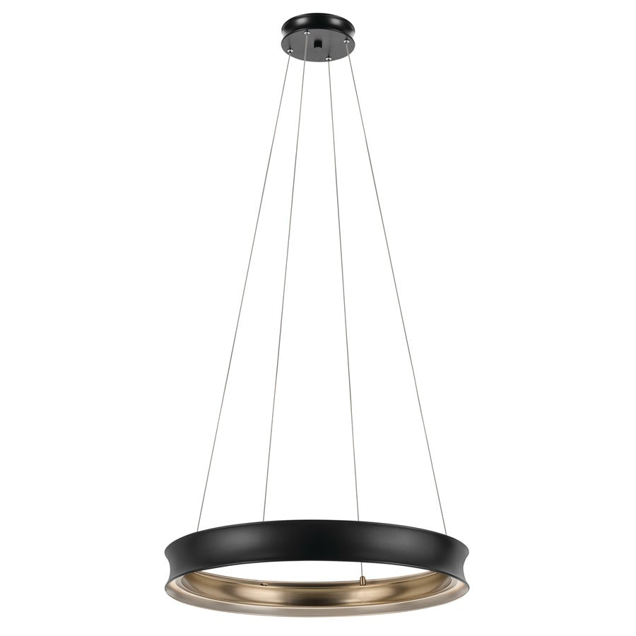 Kichler Larousse 29.5" LED Chandelier/Pendant, Black - 52746BKLED