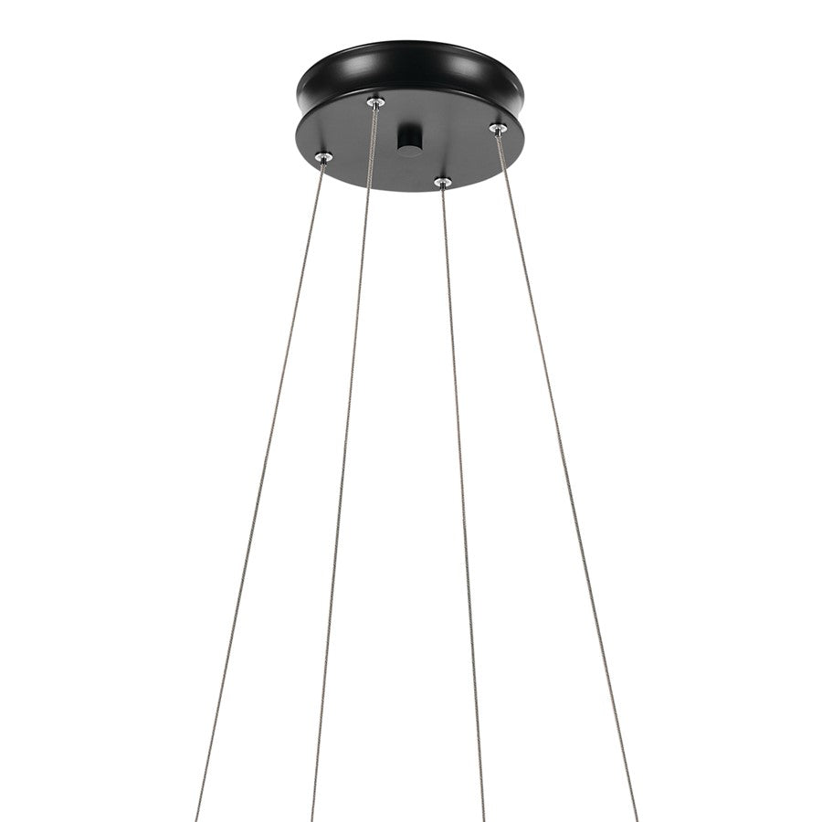 Kichler Larousse 29.5" LED Chandelier/Pendant, Black