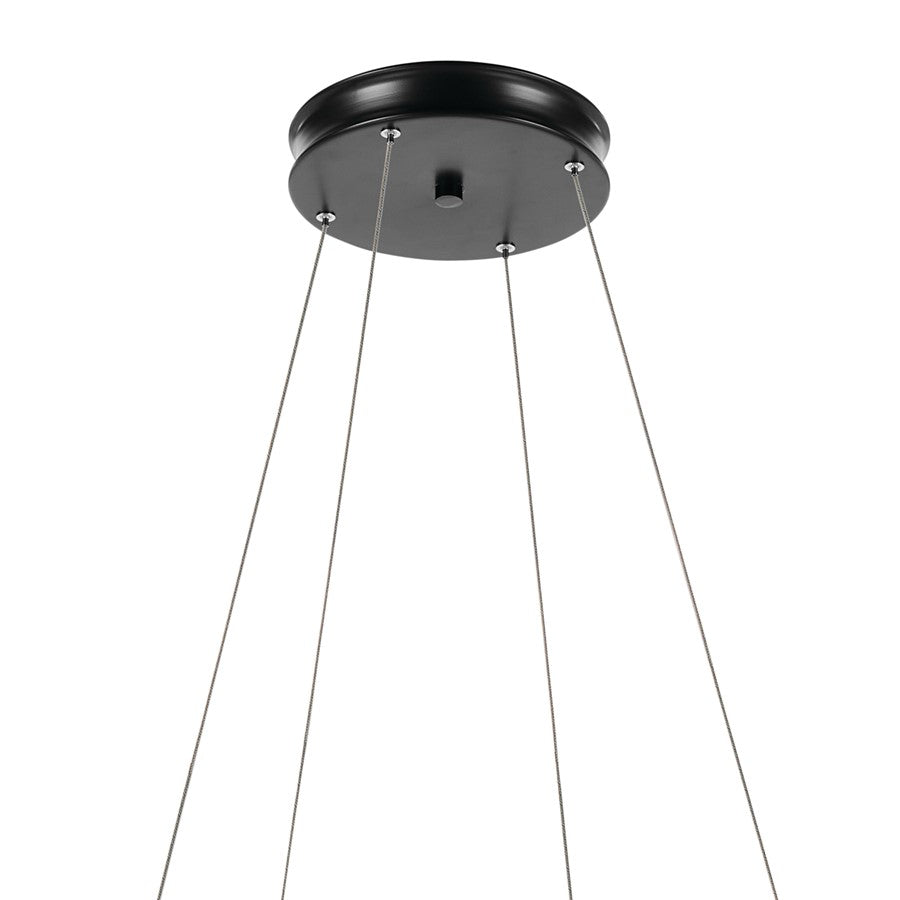Kichler Larousse 39.5" LED Chandelier/Pendant, Black