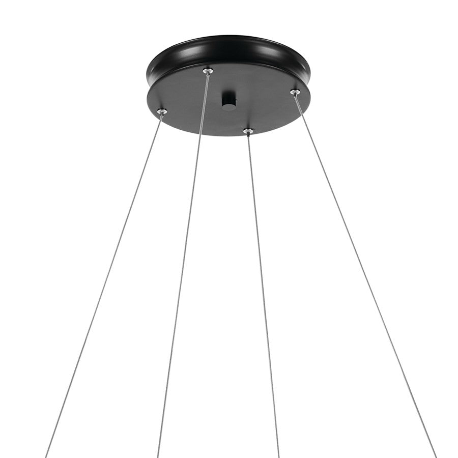 Kichler Larousse 49.5" LED Chandelier/Penadant, Black