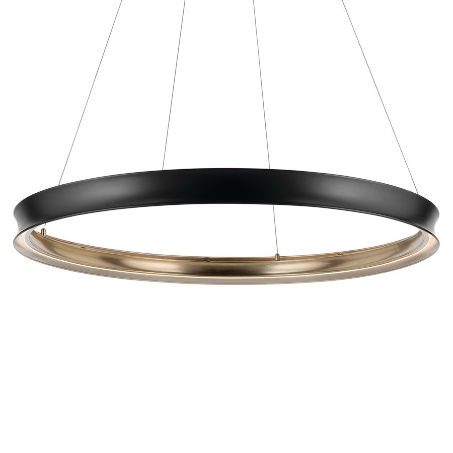 Kichler Larousse 49.5" LED Chandelier/Penadant, Black