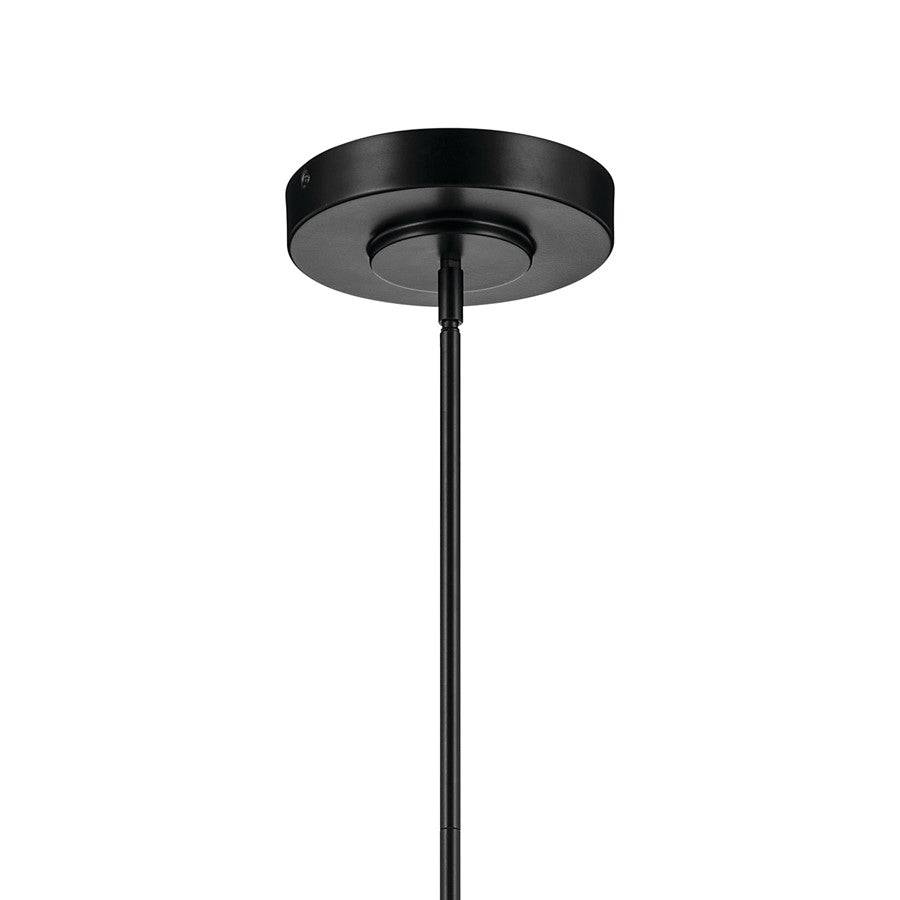 Kichler Riven 48.25" LED 1Lt Linear Chandelier, Black/Clear Fluted