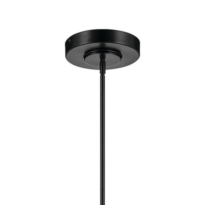 Kichler Riven 48.25" LED 1Lt Linear Chandelier, Black/Clear Fluted