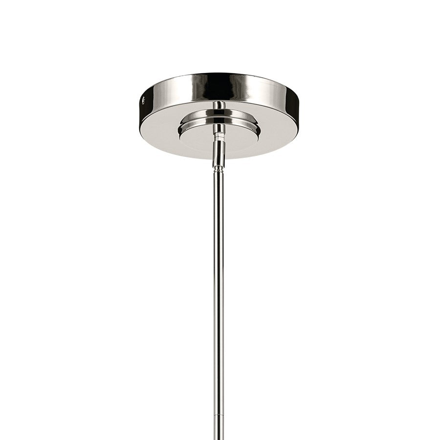 Kichler Riven 48.25" LED 1Lt Linear Chandelier, Nickel/Clear Fluted