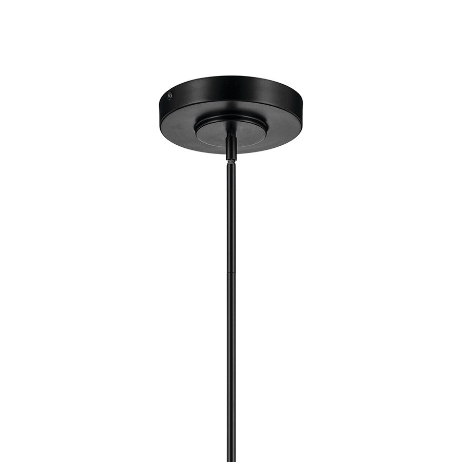 Kichler Riven 60.25" LED 1Lt Linear Chandelier, Black/Clear Fluted