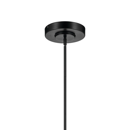 Kichler Riven 60.25" LED 1Lt Linear Chandelier, Black/Clear Fluted