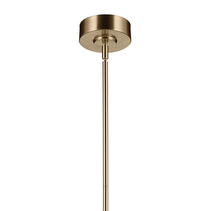 Kichler Riven 15.5" LED 1 Light Pendant, Bronze/Clear Fluted