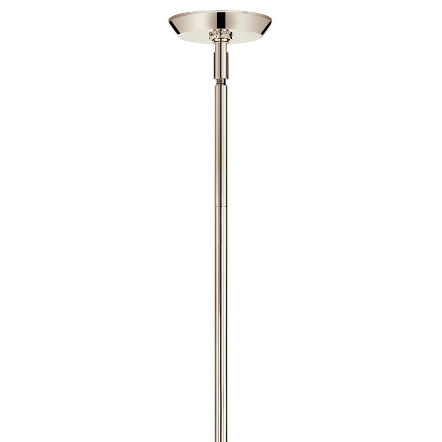 Kichler Cassius 39.5" 4 Light Convertible Chandelier, Nickel/Opal