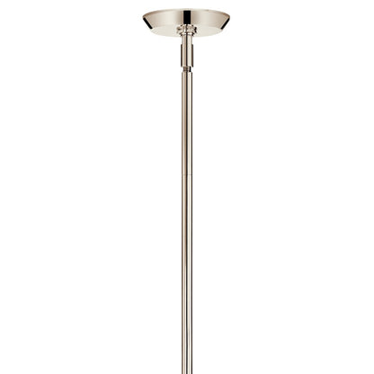 Kichler Cassius 39.5" 4 Light Convertible Chandelier, Nickel/Opal