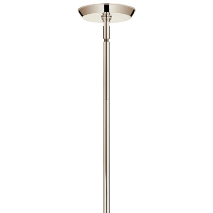 Kichler Cassius 52.5" 8 Light Convertible Chandelier, Nickel/Opal