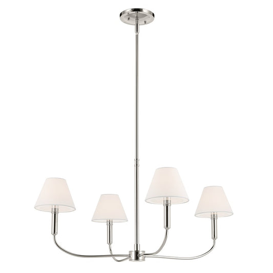 Kichler Eadie 30.75" 4 Light 1 Tier Chandelier, Polished Nickel - 52766PN