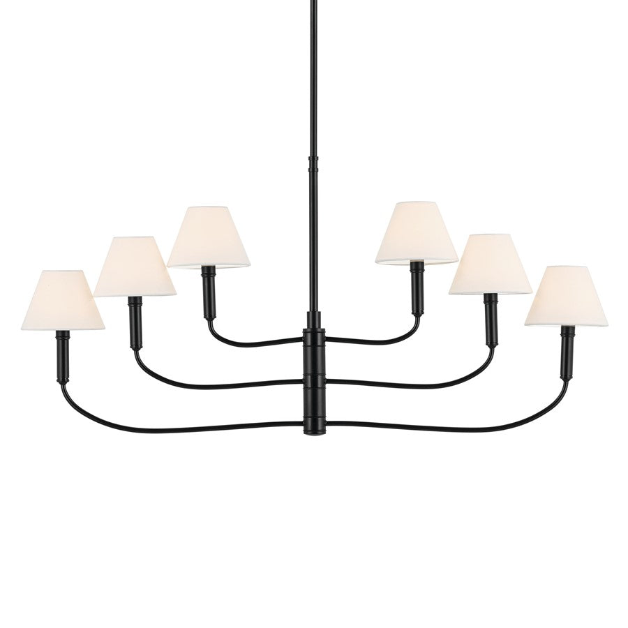 Kichler Eadie 41" 6 Light Chandelier, Black