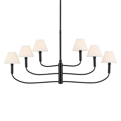 Kichler Eadie 41" 6 Light Chandelier, Black